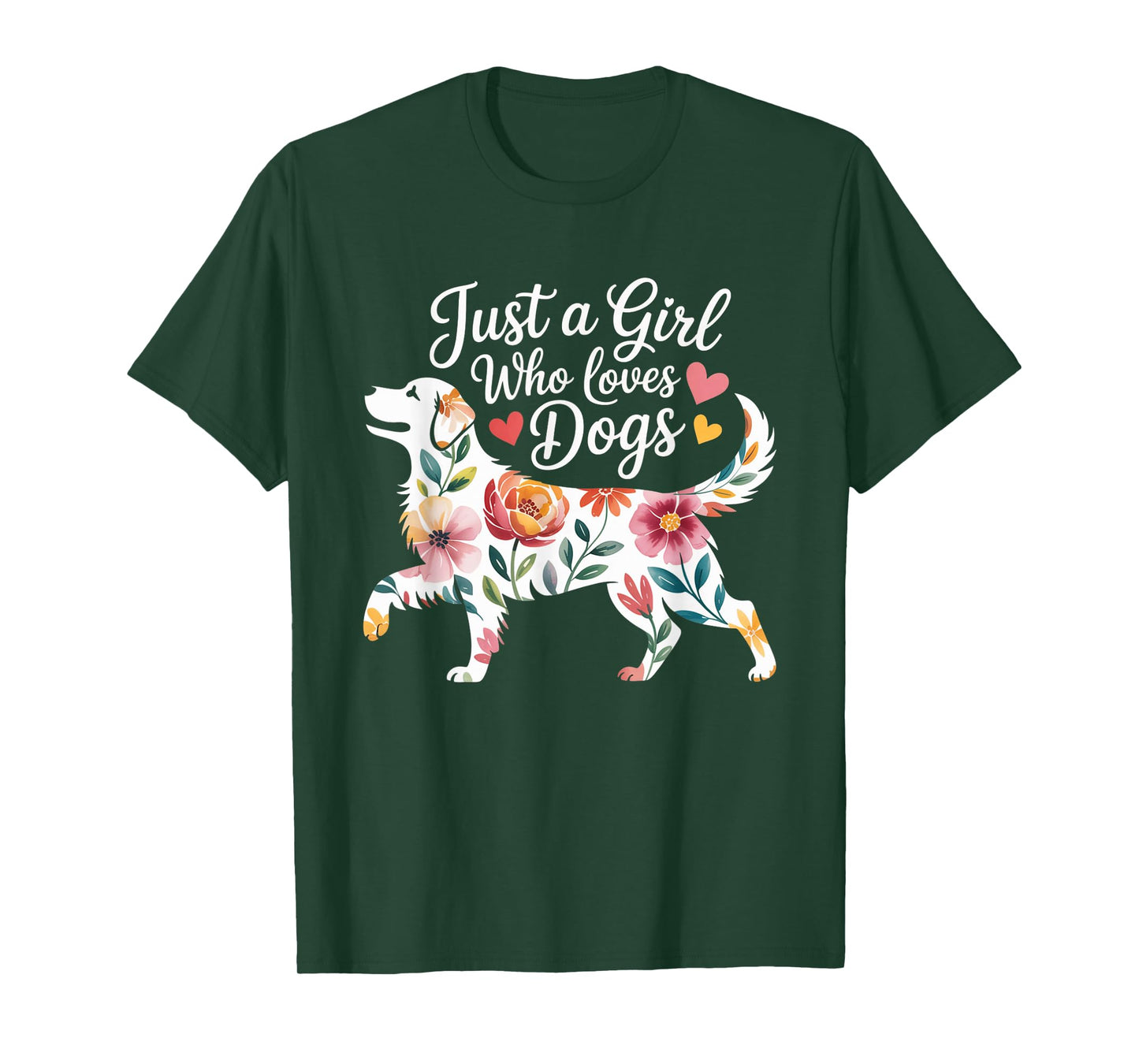 Dog Cute Just A Girl Who Loves Dogs T-Shirt