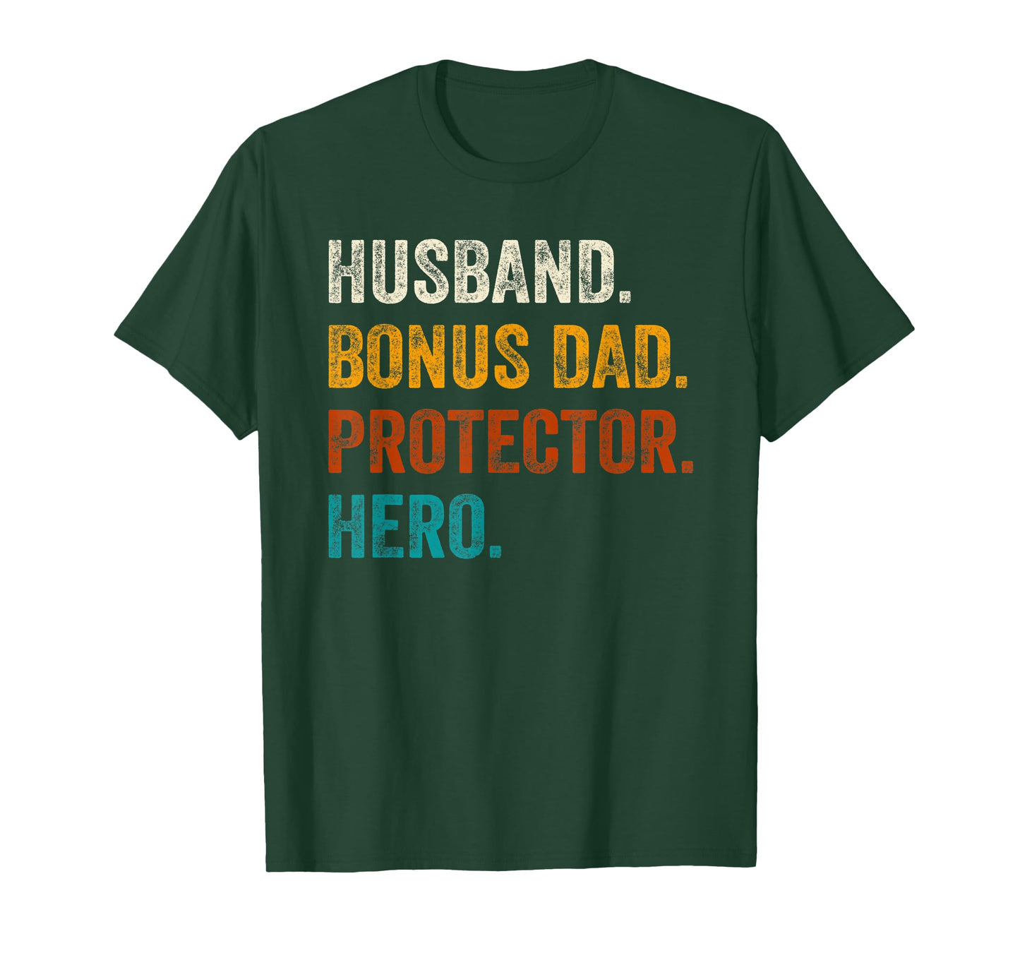 Mens Husband Bonus Dad Protector Hero Father's Day For Bonus Dad T-Shirt