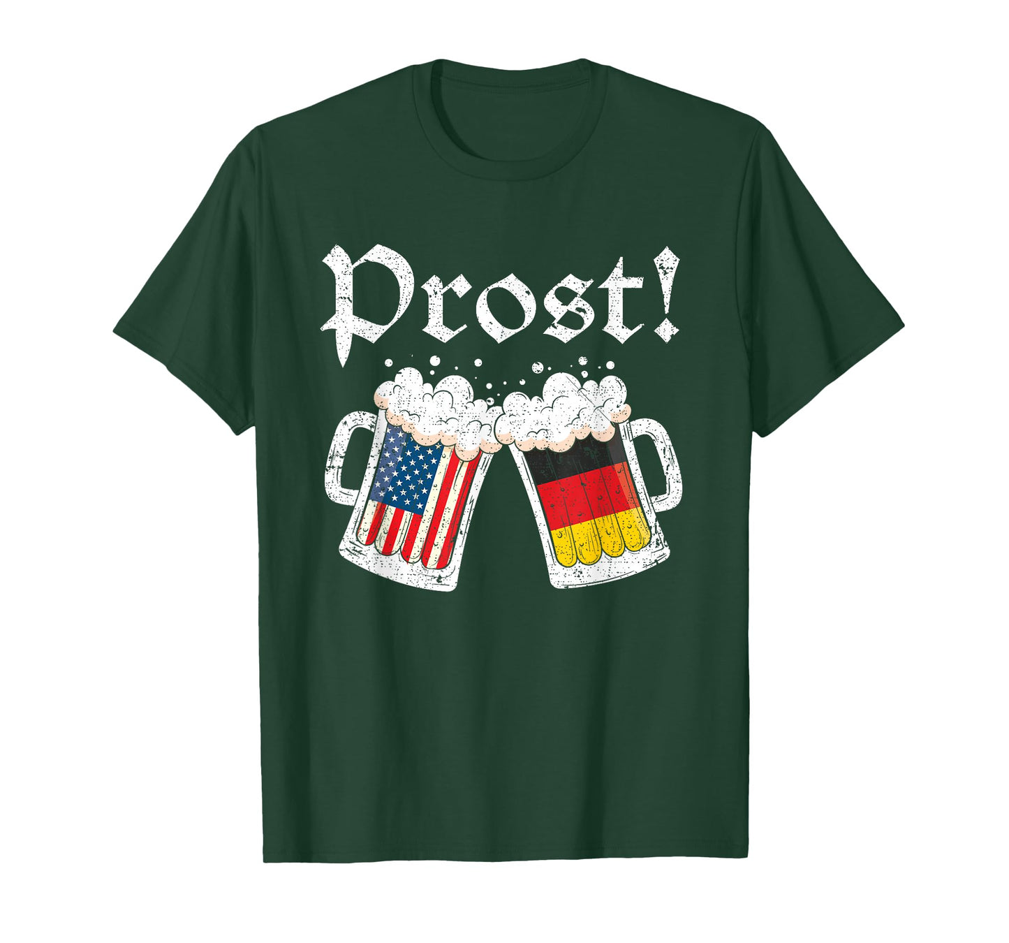 Oktoberfest Shirt American German Flag Beer Cheers T-Shirt
