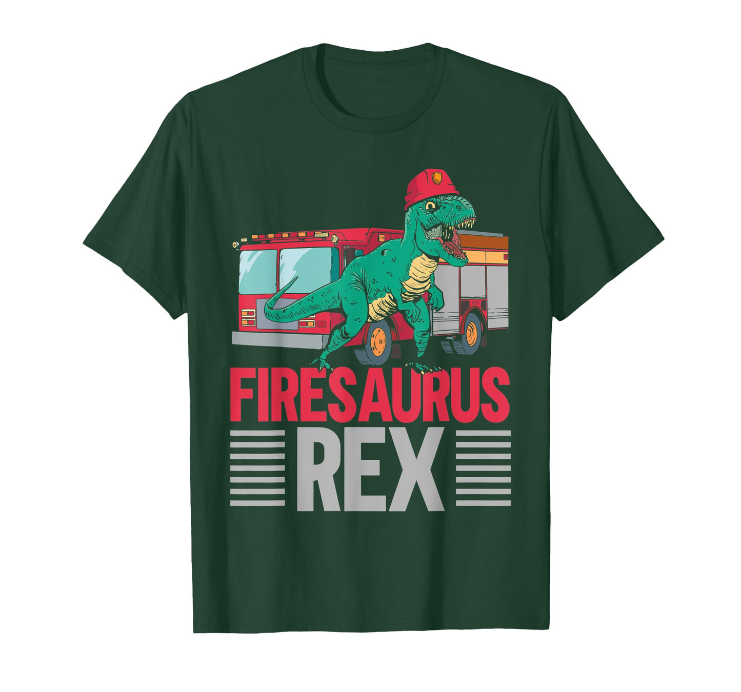 Firesaurus Rex Firefighting Fireman Firefighter Dinosaur T-Shirt
