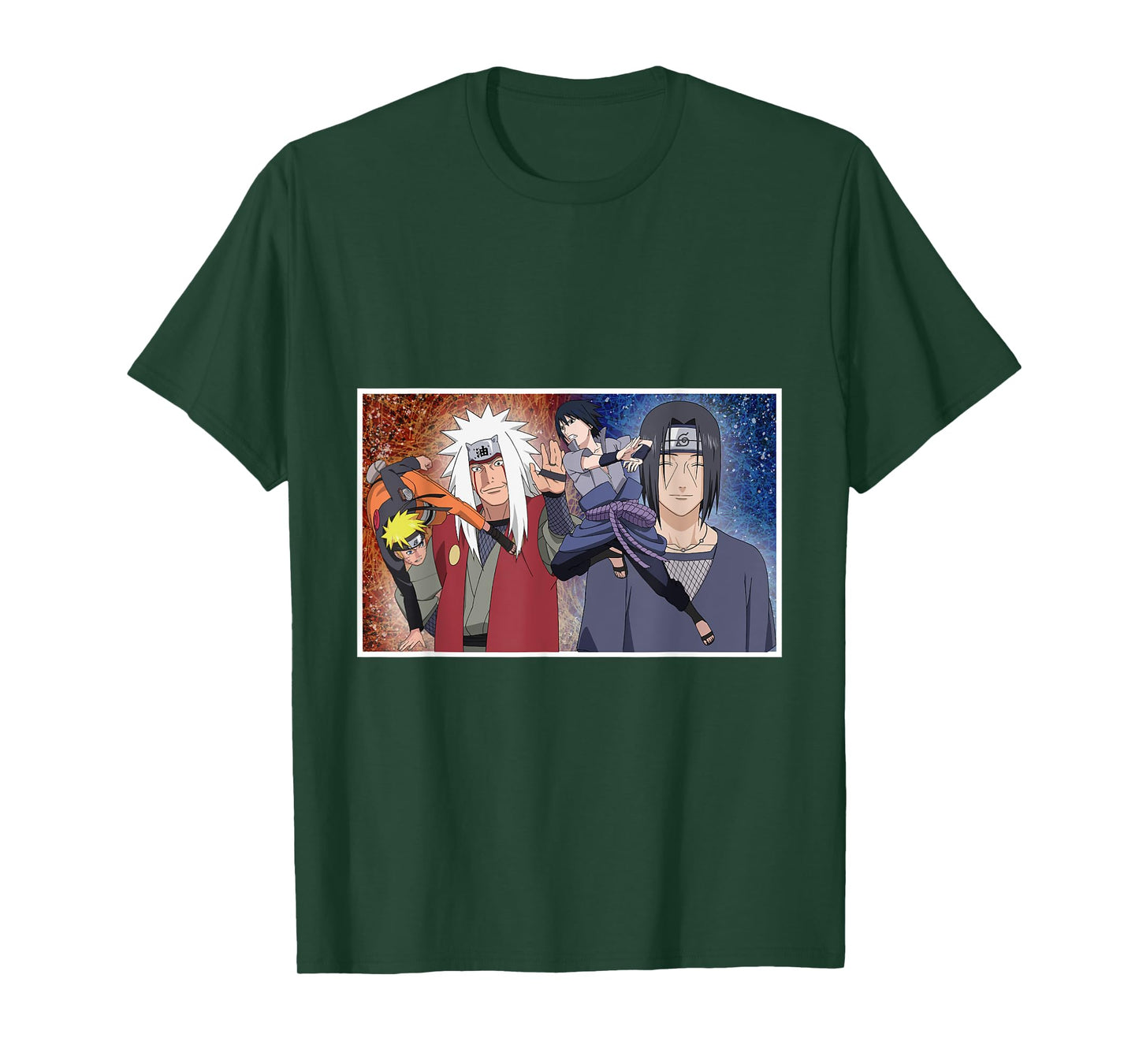 Naruto Shippuden Uzumaki & Sasuke Fighting Jiraiya Itachi T-Shirt