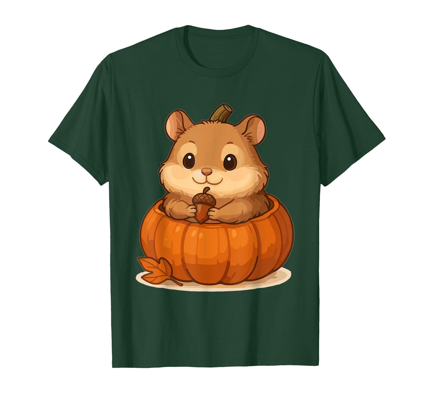 Cute Hamster in Pumpkin – Fall Halloween Design T-Shirt