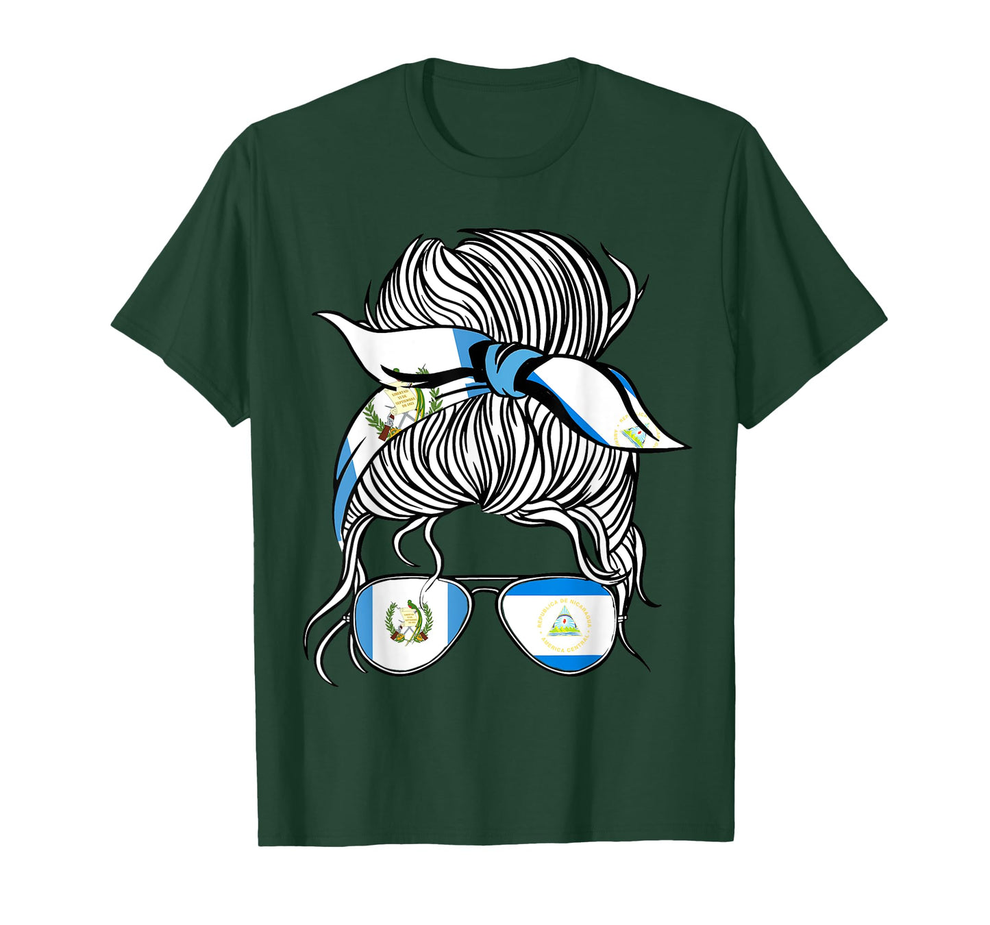 Guatemala Flag Nicaragua Grown Women Girl Country T-Shirt