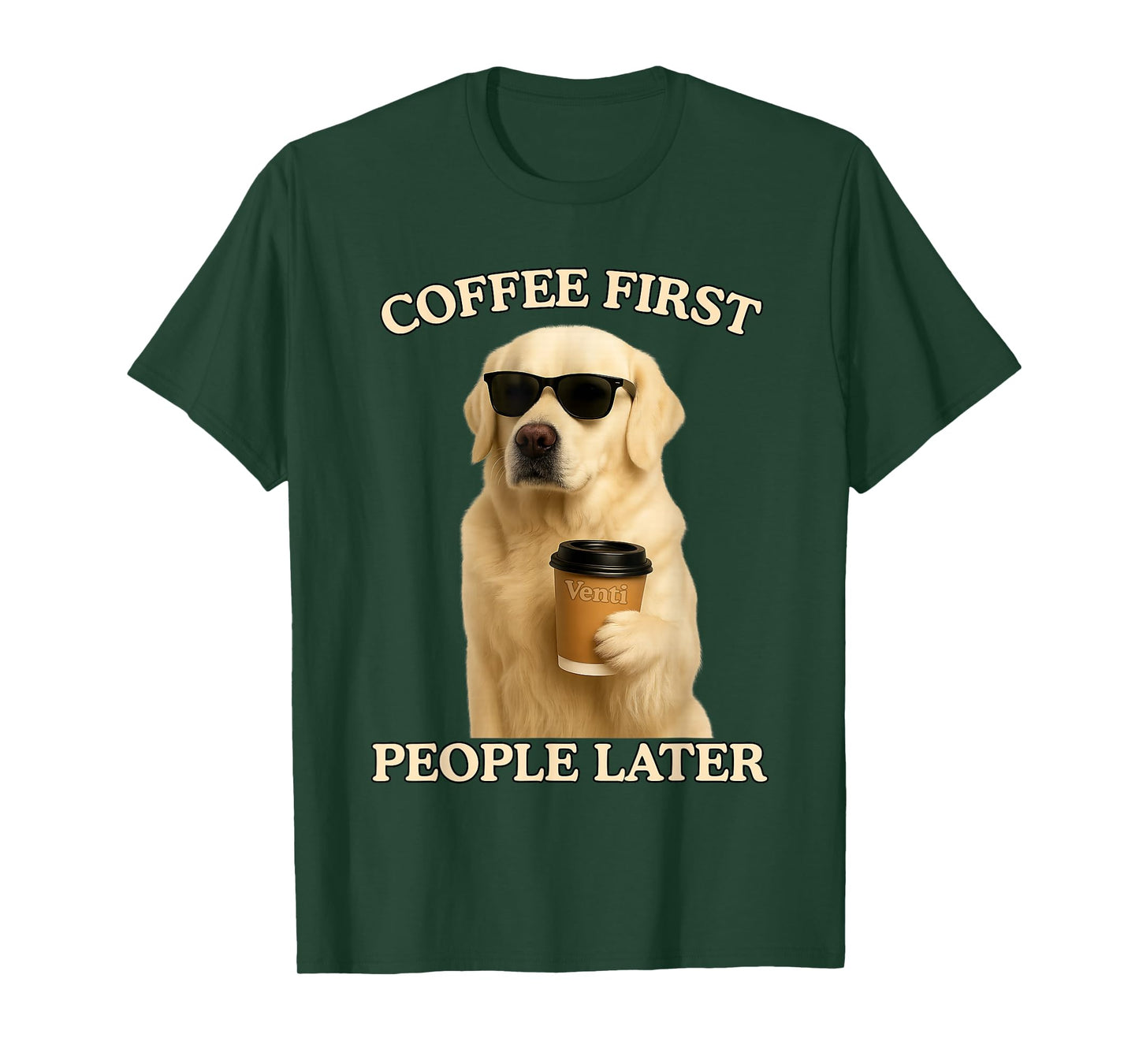 English Cream Golden Retriever Gifts Mom Dad Coffee Puppy T-Shirt