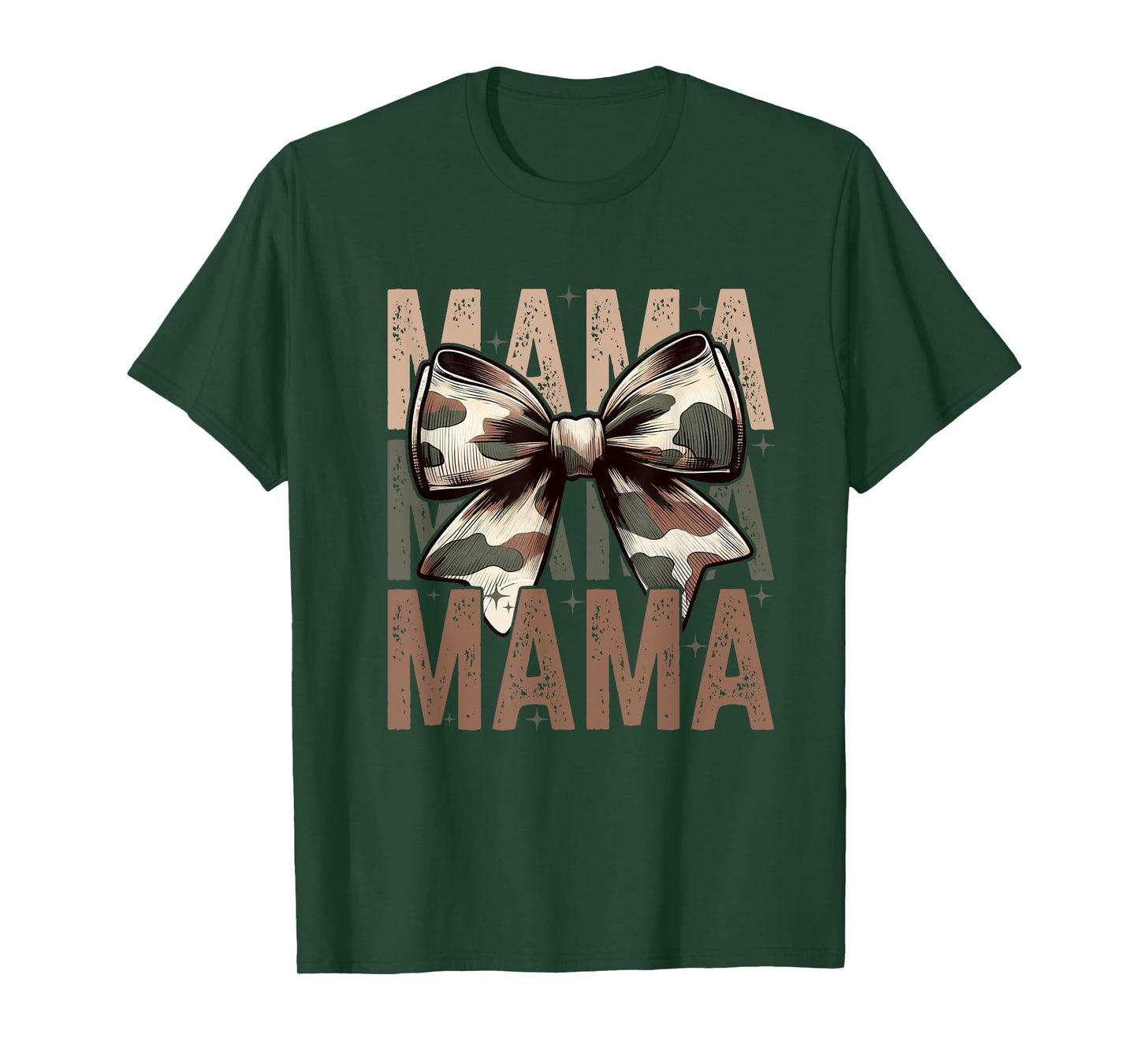 Mama, Girls Camo Coquette Bow, Retro Hunting Funny Gift Tee T-Shirt