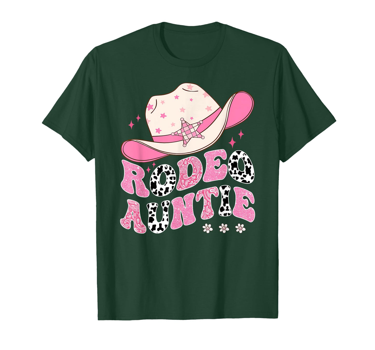 Rodeo Auntie Pink CowGirl 1St Birthday Family Matching T-Shirt