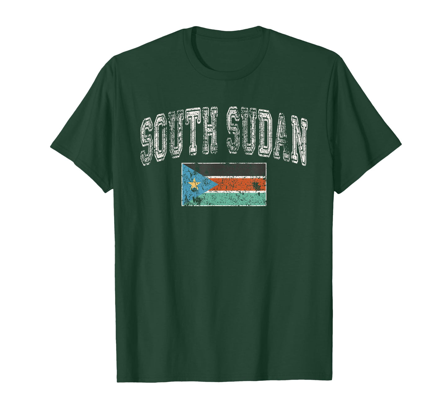 Vintage Retro Faded South Sudan Flag Pride T-Shirt