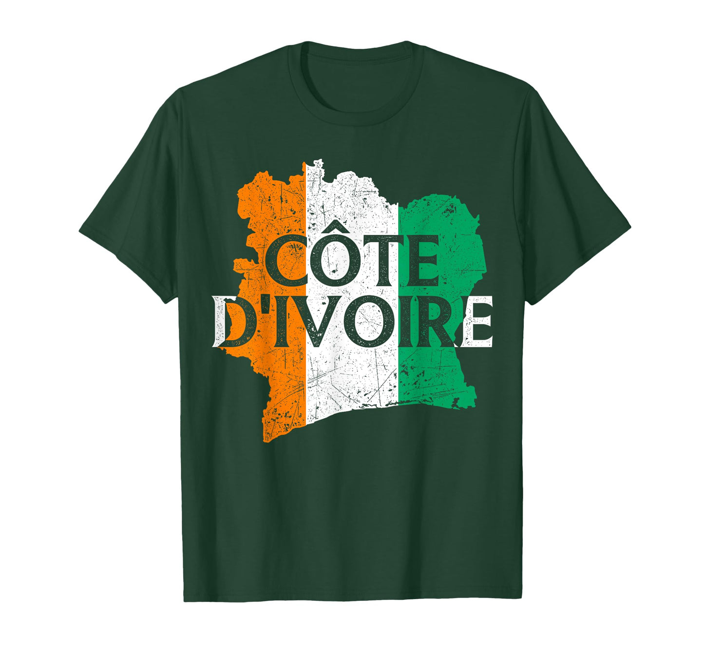 Cote d'Ivoire Country Map Flag Proud Ivorian Patriotic T-Shirt