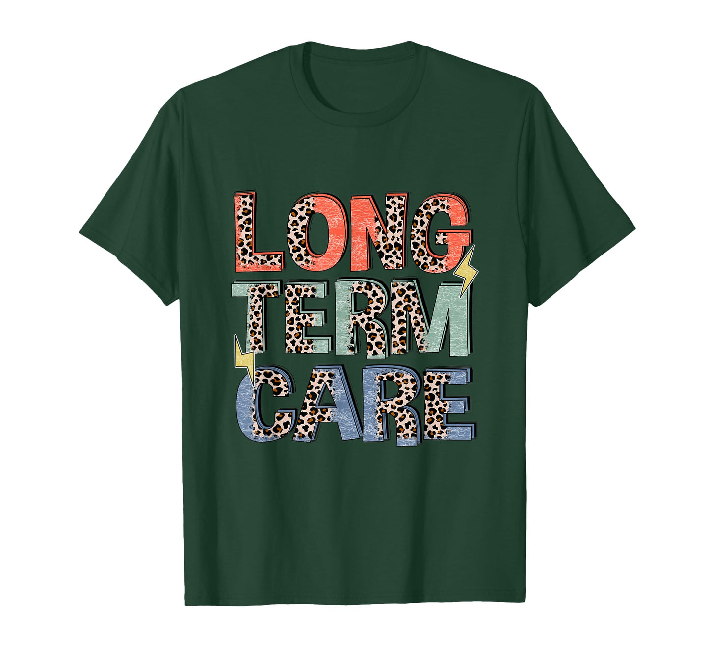 Long Term Care Nursing Funny Leopard Administrator Aide T-Shirt