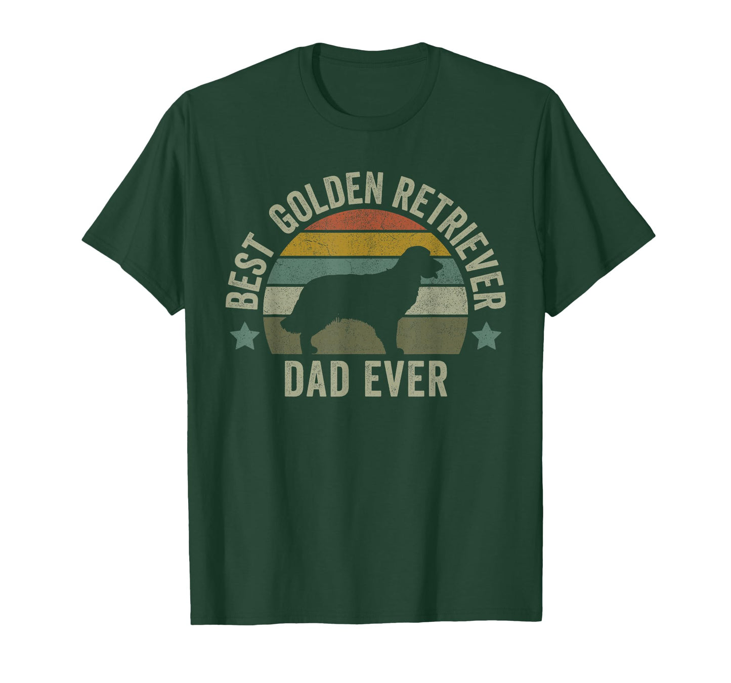 Mens Golden Retriever Dad Dog Shirt, Funny Fathers Day Doggy T-Shirt