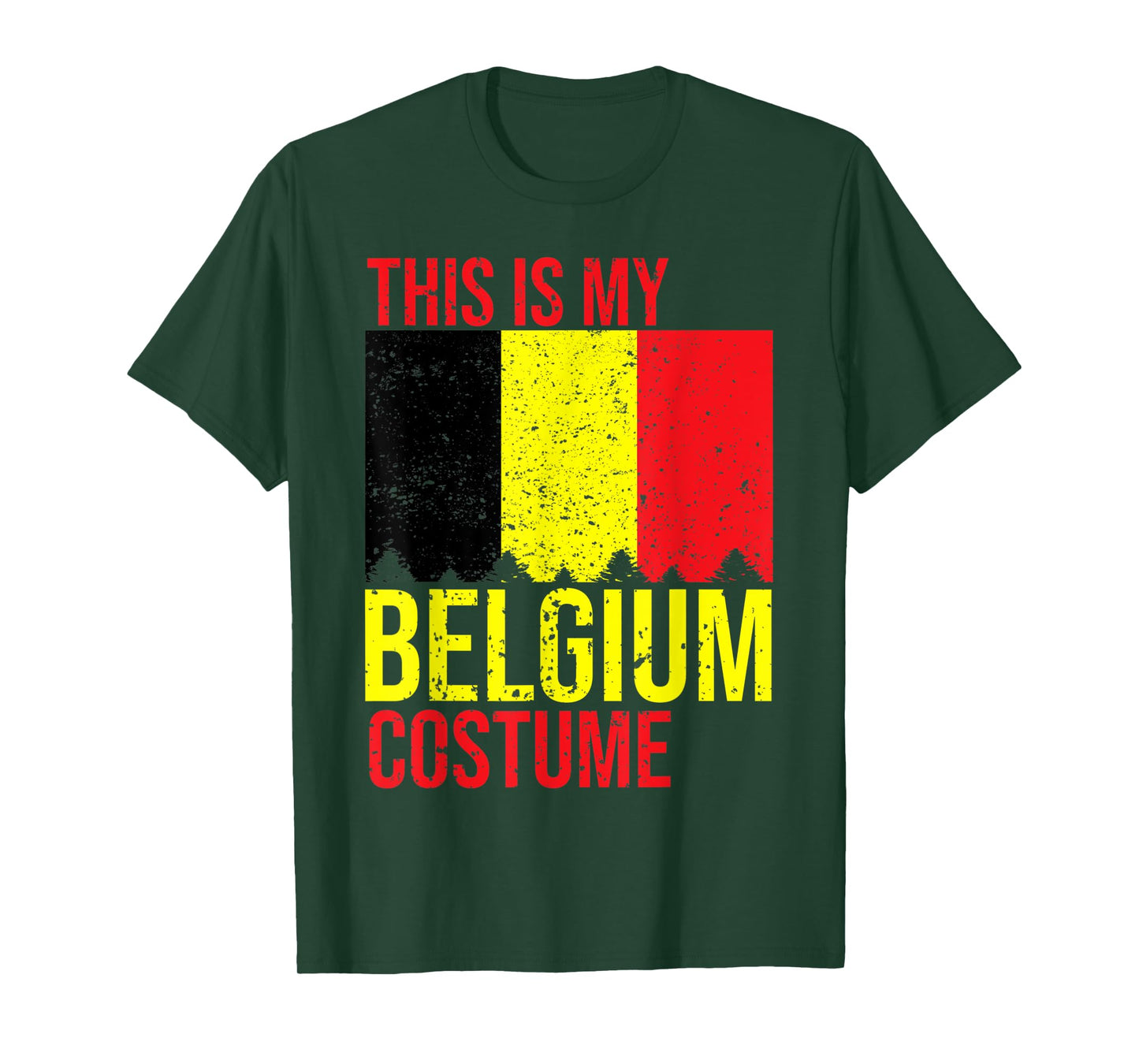 Vintage This Is My Belgium Flag Costume for Halloween T-Shirt