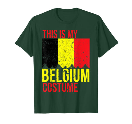 Vintage This Is My Belgium Flag Costume for Halloween T-Shirt