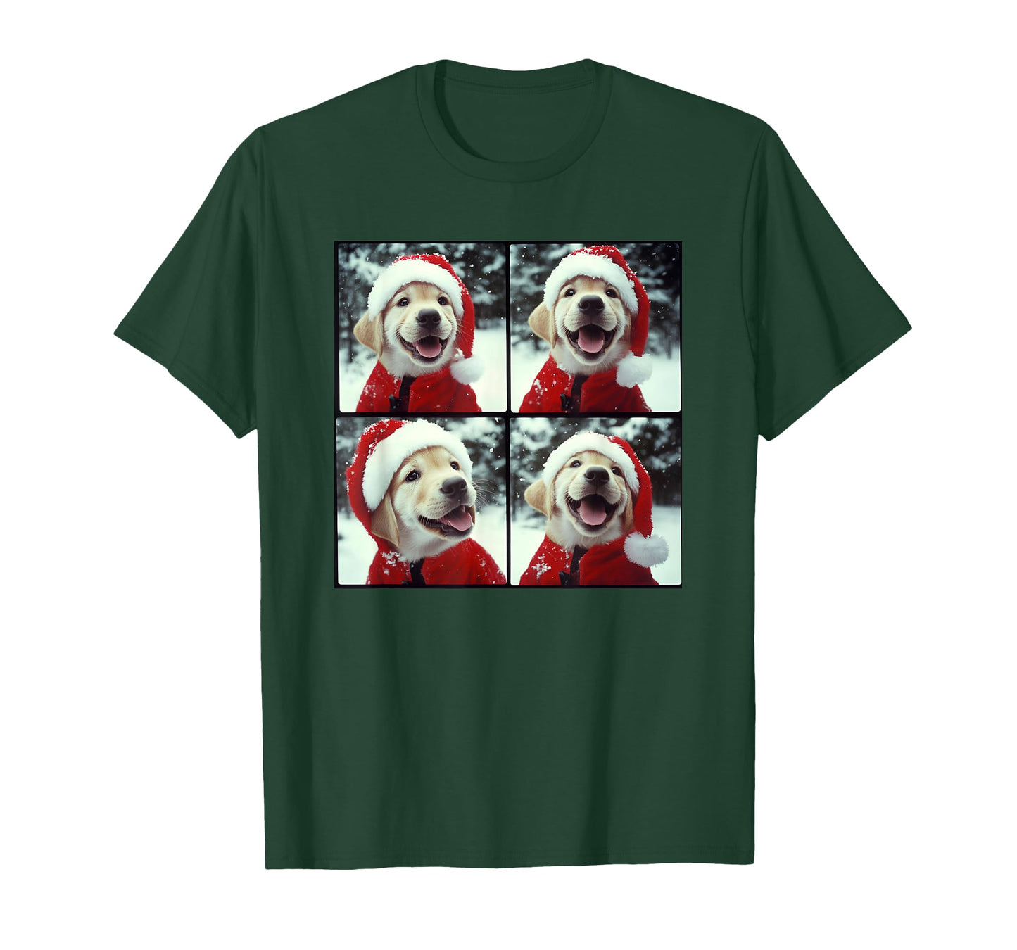 Yellow Labrador Puppy Christmas T-Shirt