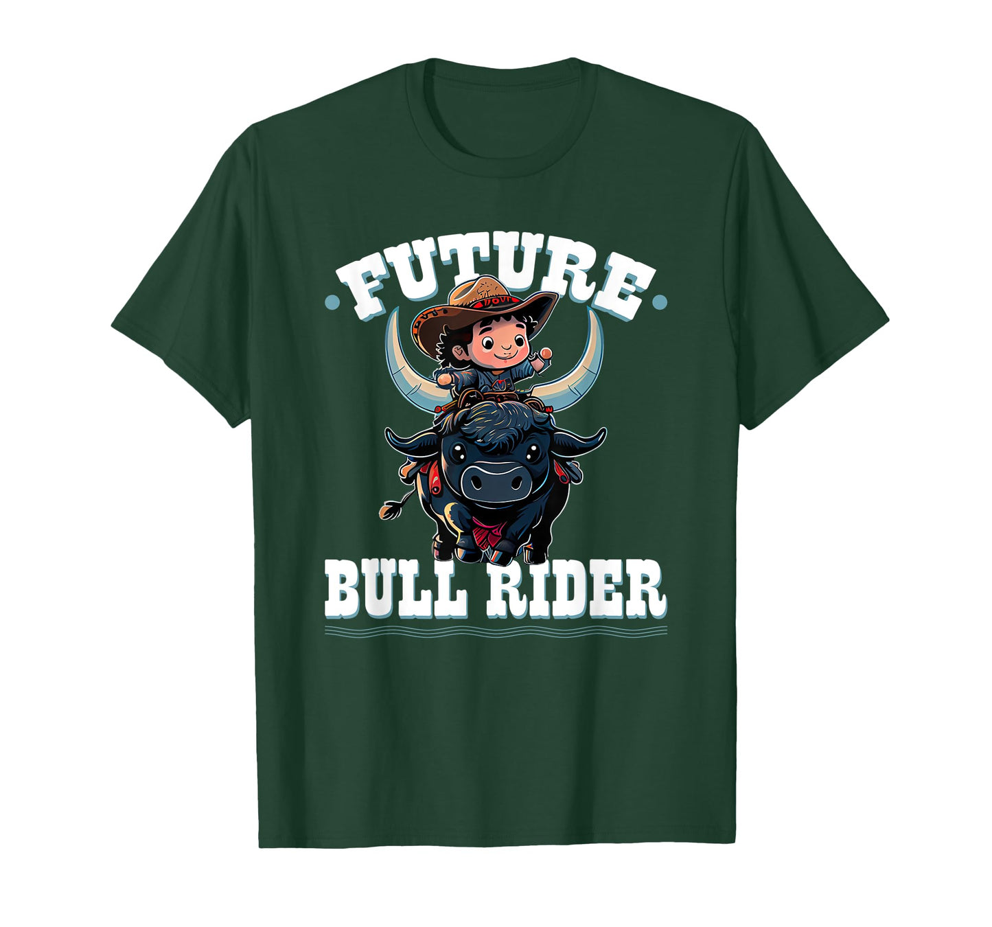Future Bull Rider, Bull Riding Cowboy Rodeo Boy Kids T-Shirt