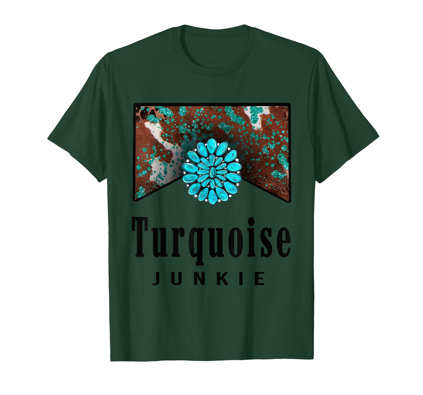 Turquoise Junkie Western Retro Turquoise Gemstone Lovers T-Shirt