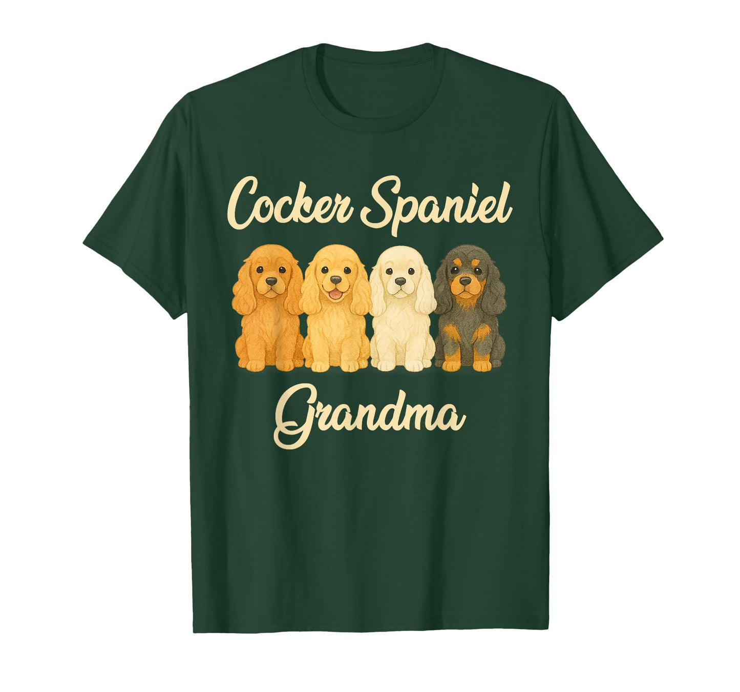 Cocker Spaniel Grandma Cute Dog Lover Gift Funny Puppy Owner T-Shirt