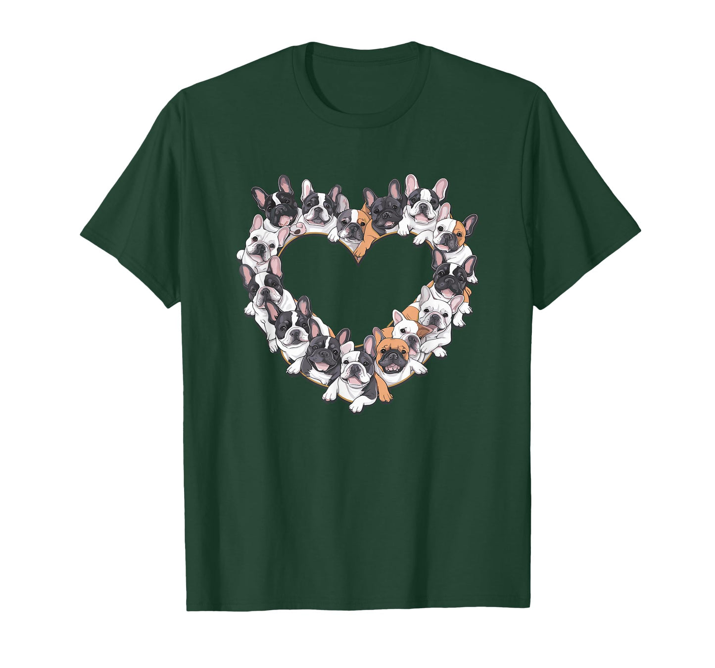 Heart French Bulldog Frenchie Bulldogs T-Shirt