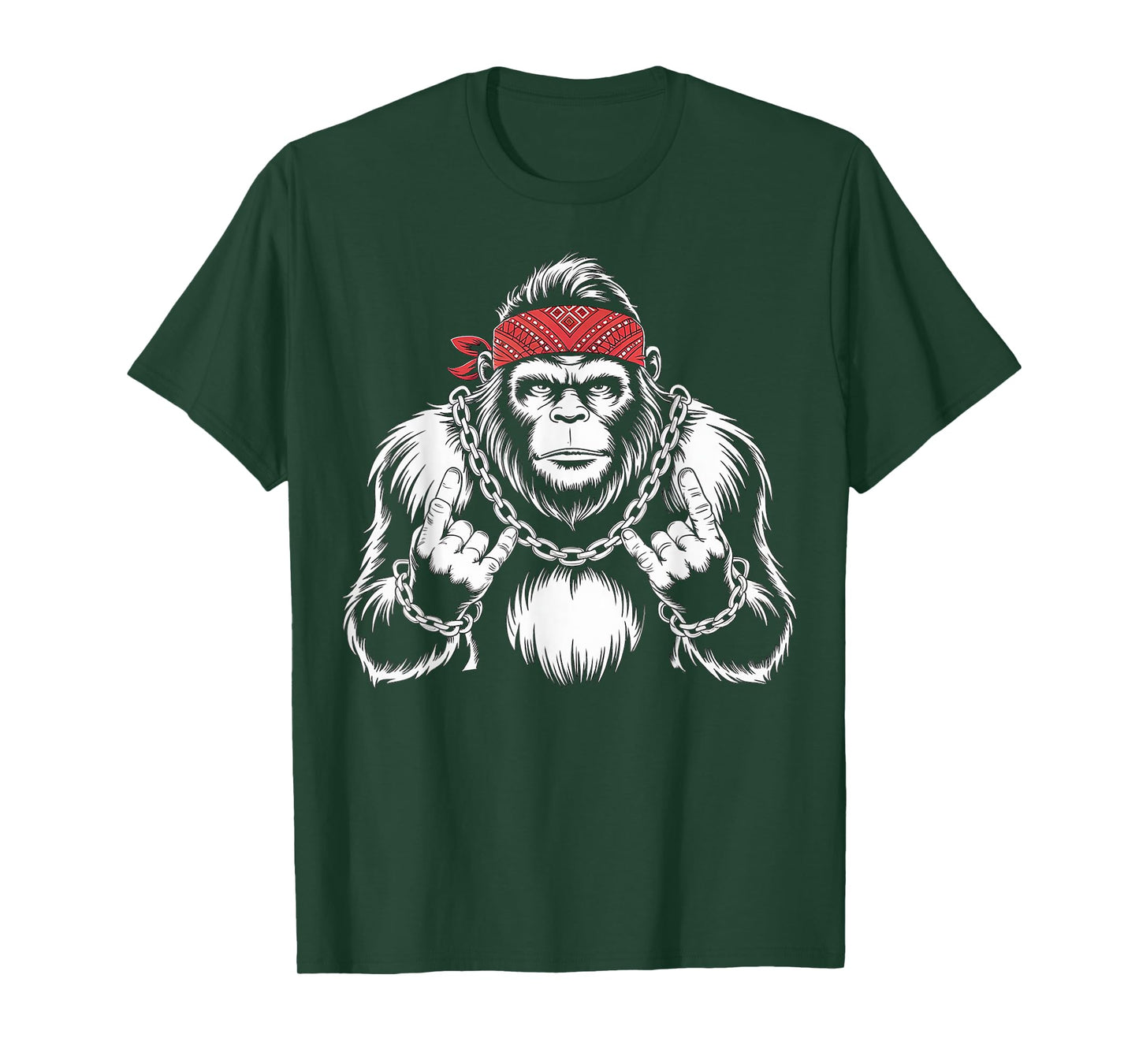 Bigfoot Rock On Sasquatch Rock and Roll Gifts Men Women Kids T-Shirt
