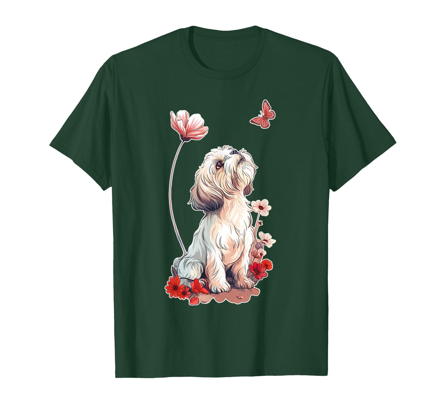 Shih Tzu Butterfly Cute Dogs Shih Tzu Lover T-Shirt
