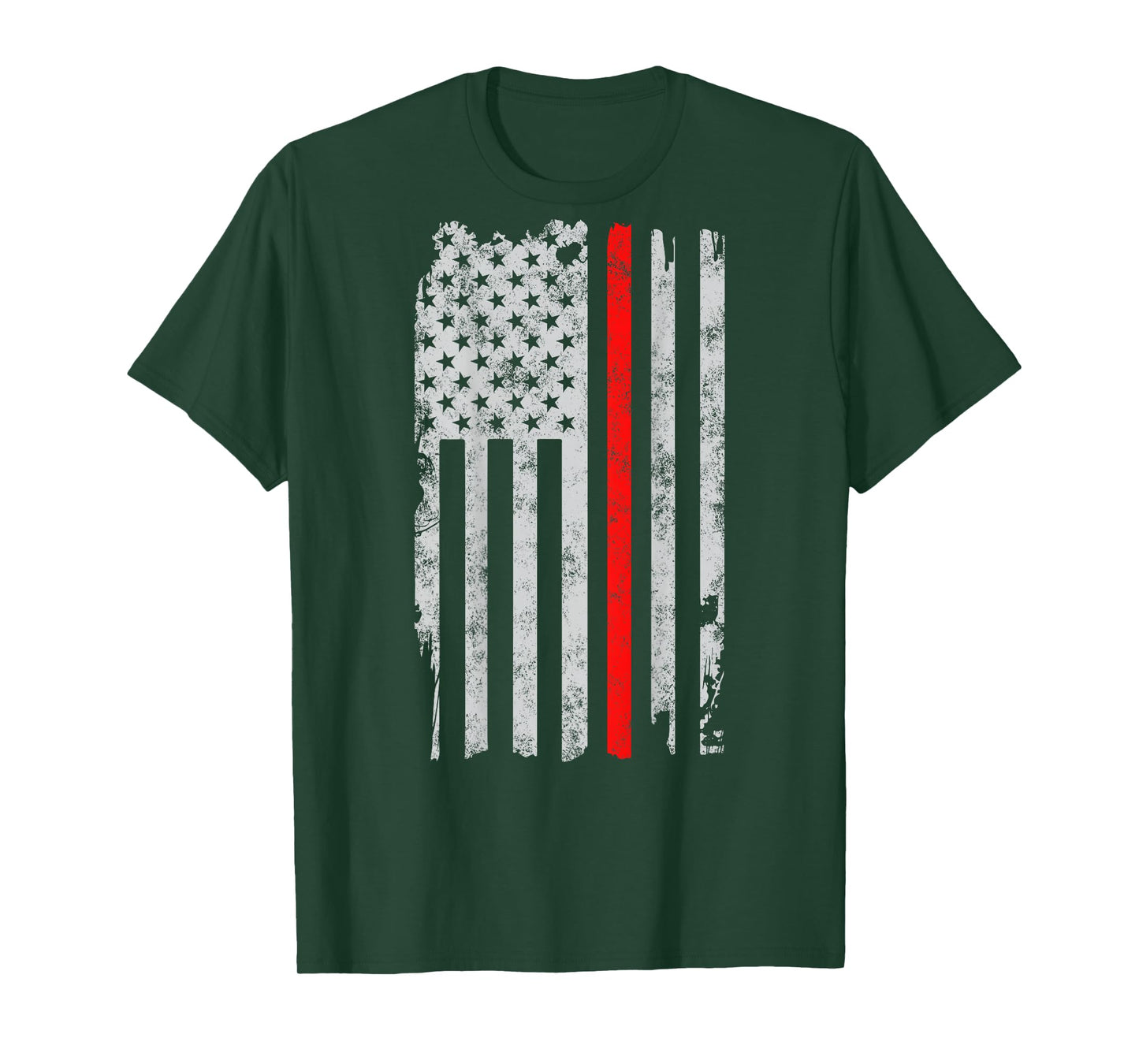 Thin red line American flag Patriot Firefighter gift Fireman T-Shirt