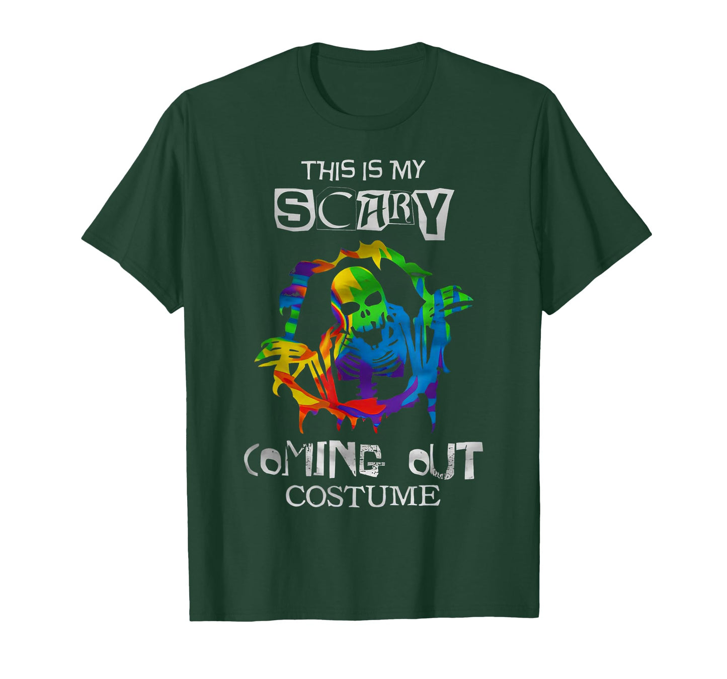 Scary Coming Out Costume Gay Halloween Funny Lgbt Pride T-Shirt