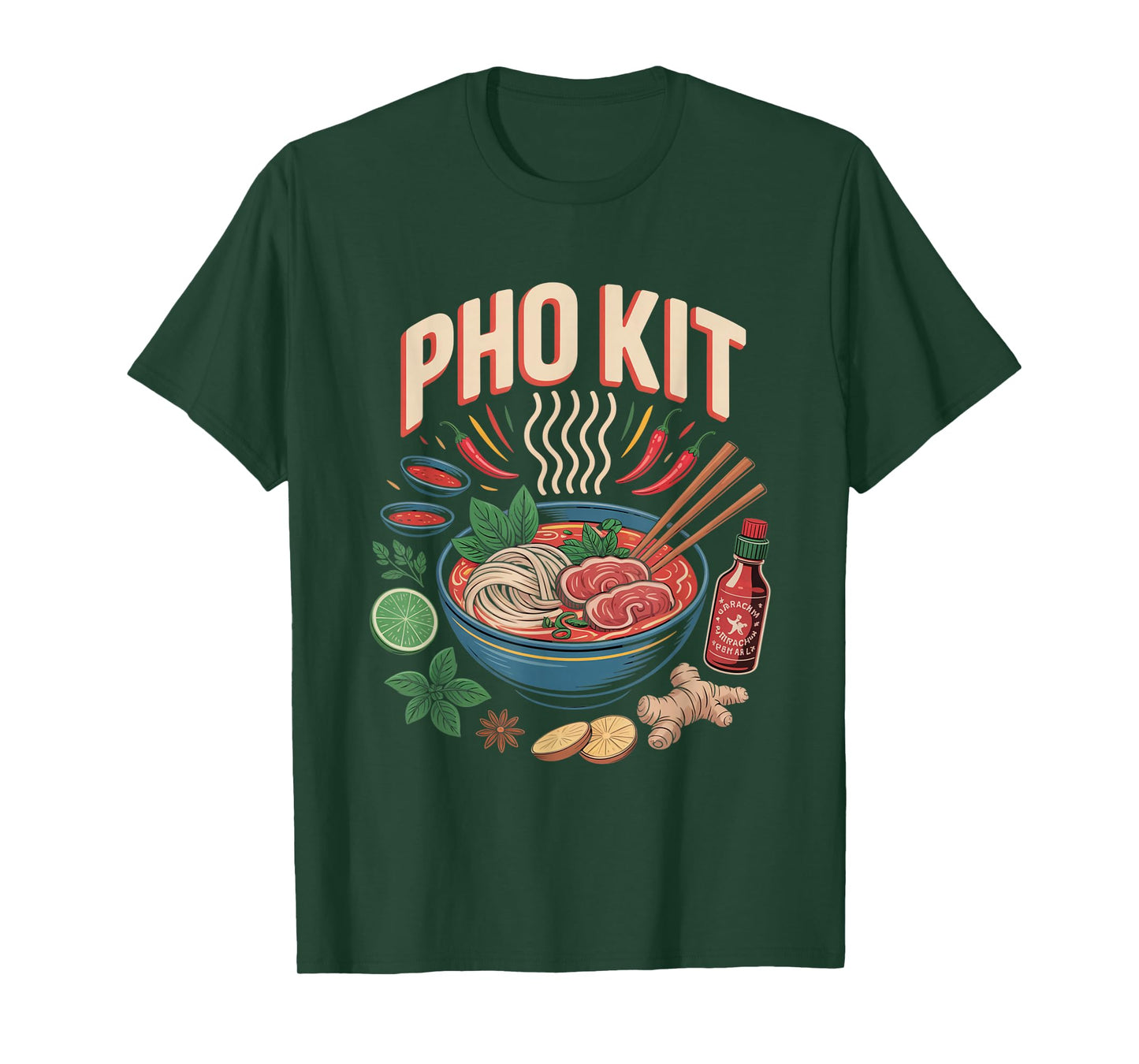 Pho Kit Soup Funny Pho Kit Vegan Pho Lover T-Shirt