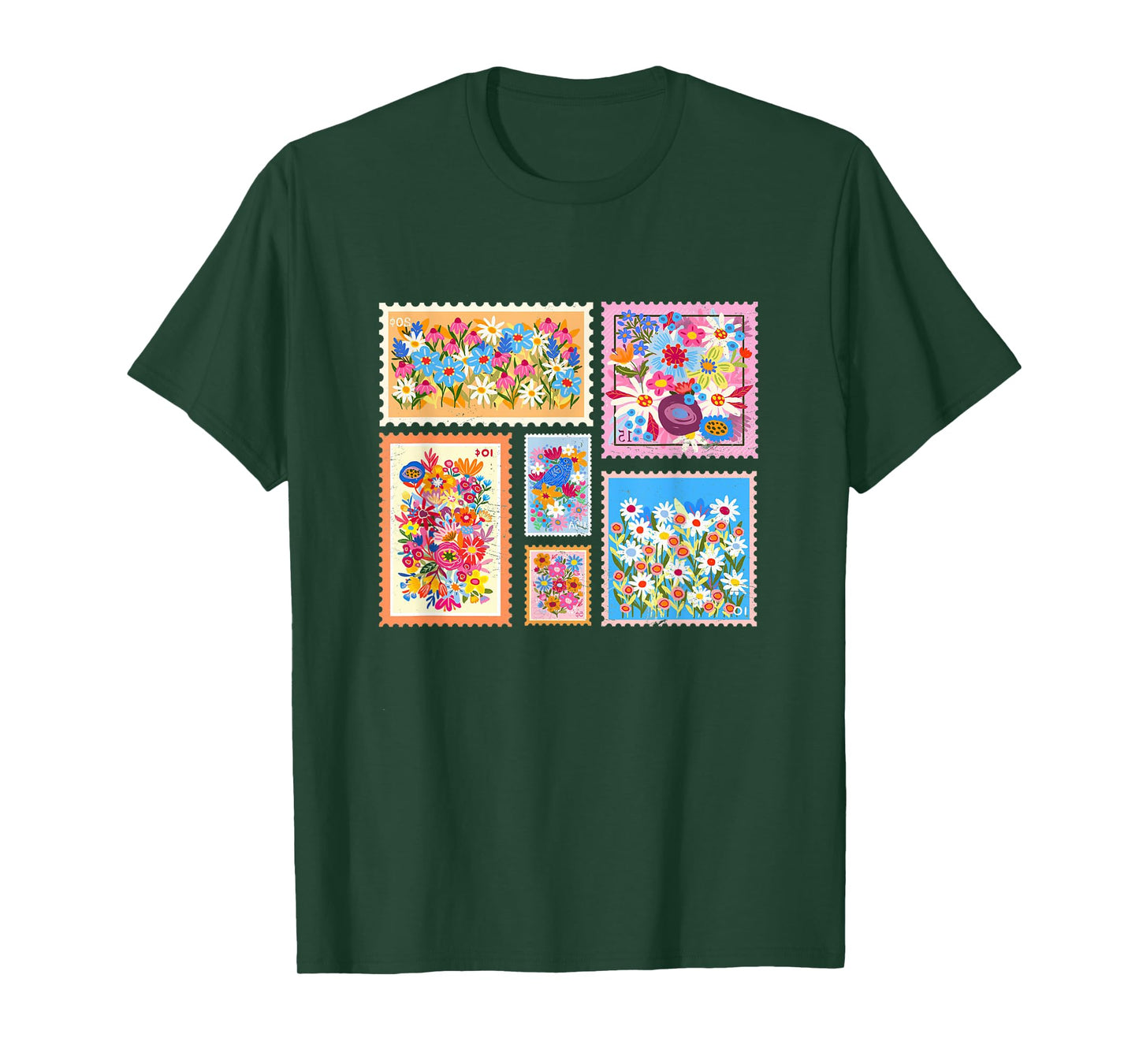 Wildflower,retro flower,boho flower,flower stamp Gift Women T-Shirt