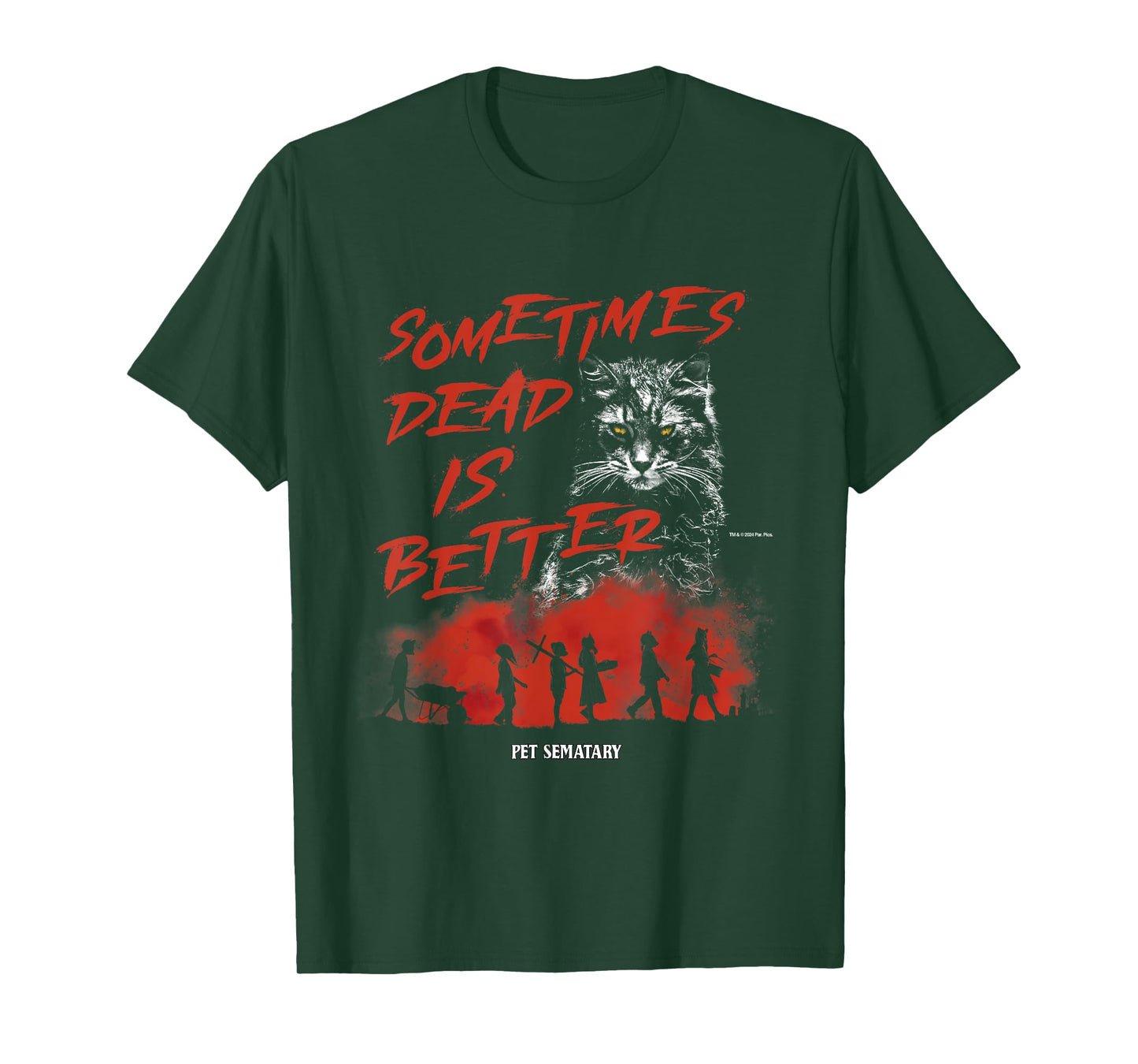 Pet Sematary Halloween Sometimes Dead is Better Cat Design T-Shirt