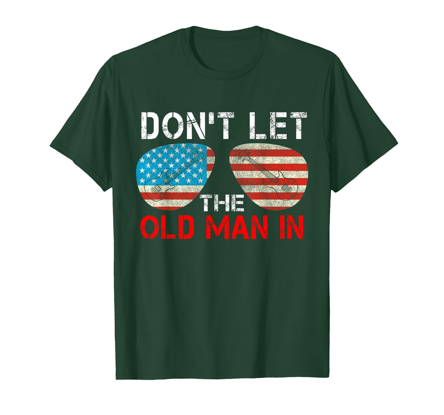 Retro Don't let the old man in Vintage American flag T-Shirt