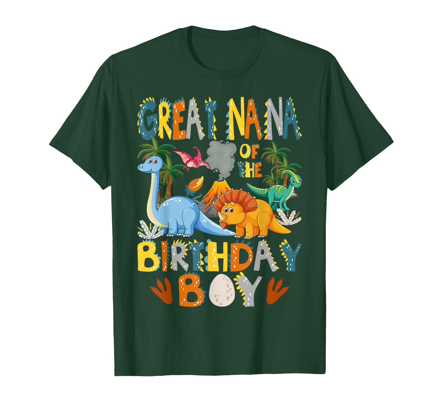 Great Nana Of The Birthday Boy T-Rex Dinosaur Bday Party T-Shirt