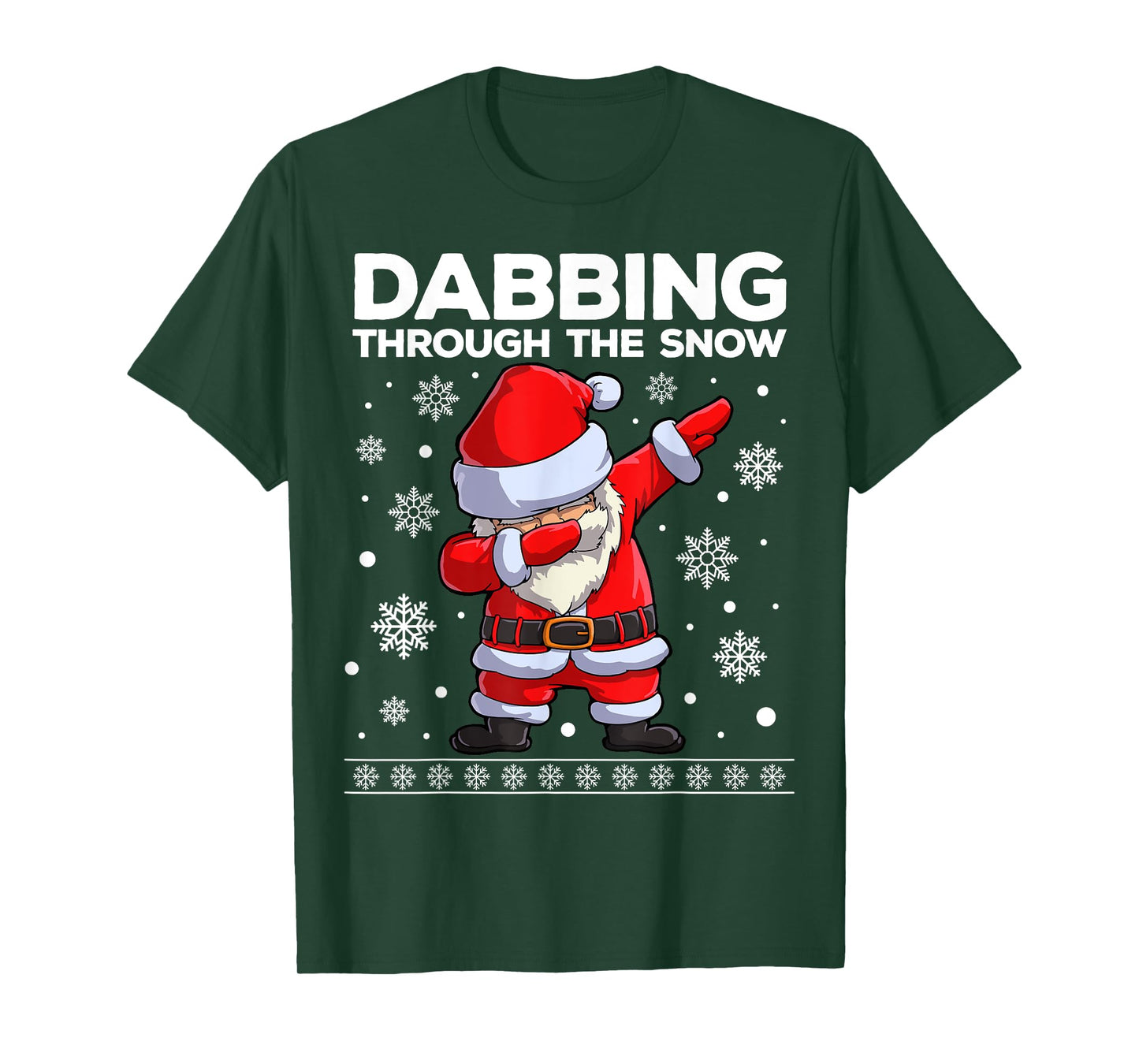 Christmas Santa Dabbing Through The Snow Xmas Boys Men Dab T-Shirt