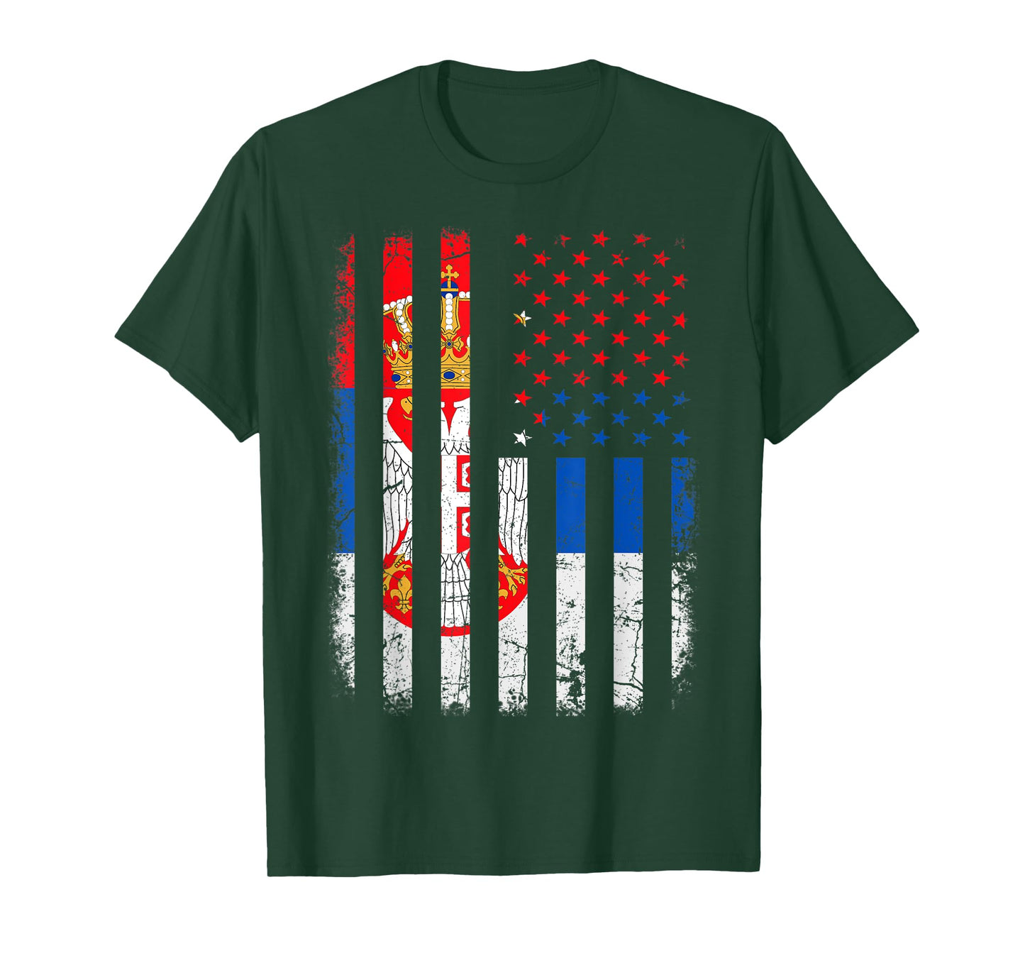 Serbian American Flag Serbia America Pride Heritage T-Shirt