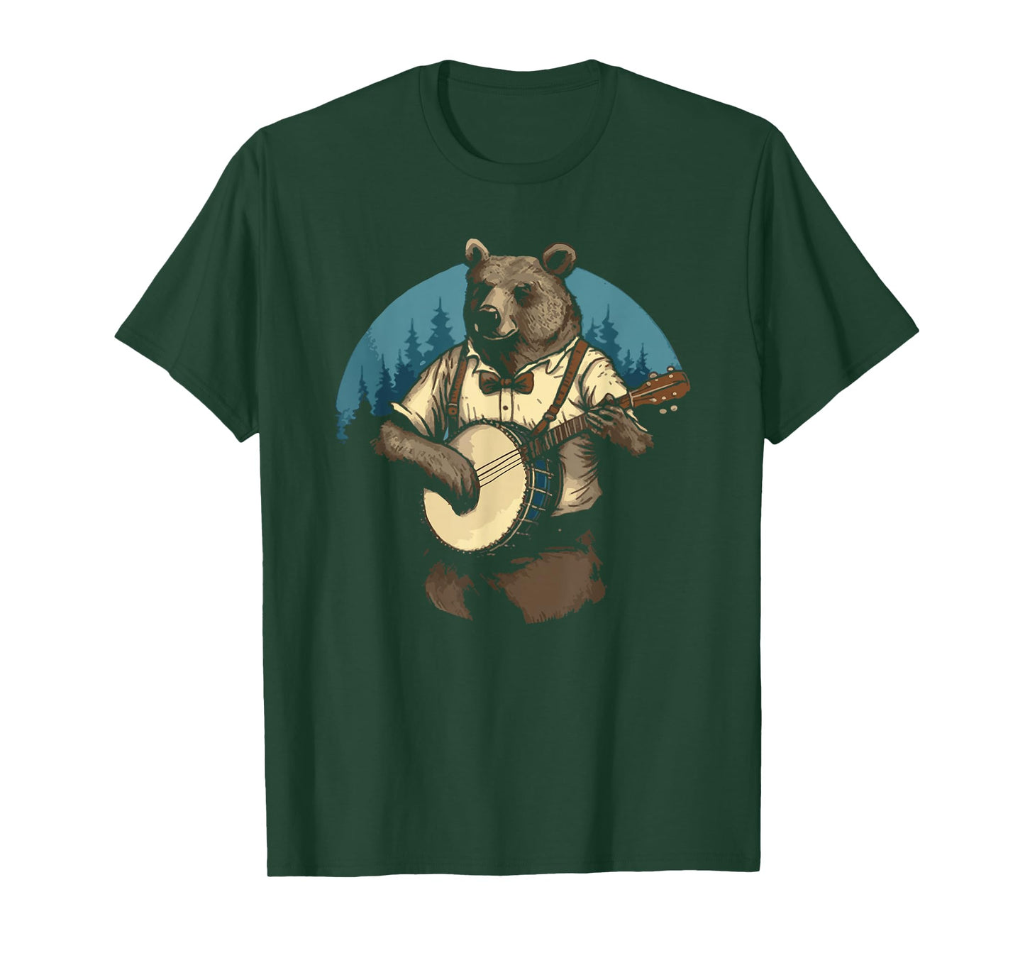 Country Music Bear Banjo Player Awesome Folk T-Shirt