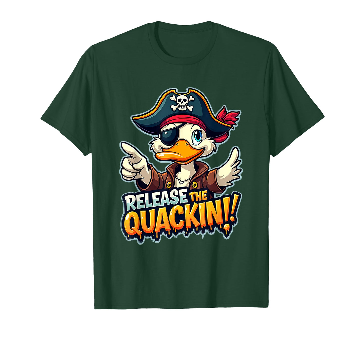Funny Release Quackin Rubber Ducky Kraken Parody Pirate T-Shirt
