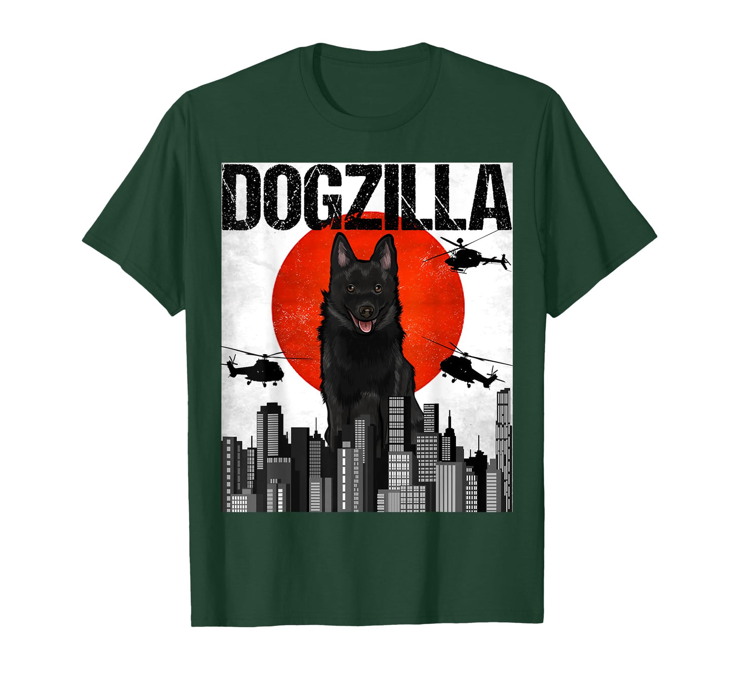 Funny Vintage Japanese Dogzilla Schipperke T-Shirt