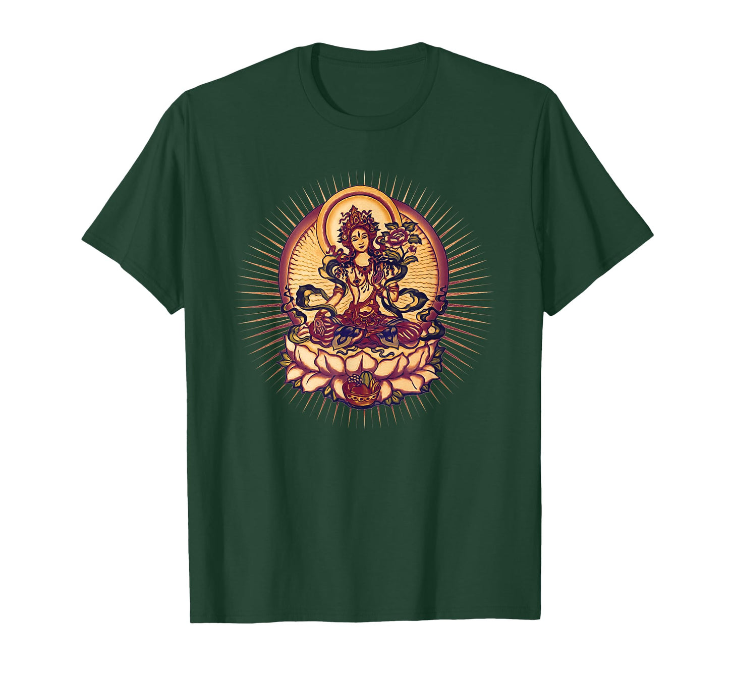 Tara Tibet Buddhism Lotus Meditation Yoga Om Spirituality T-Shirt