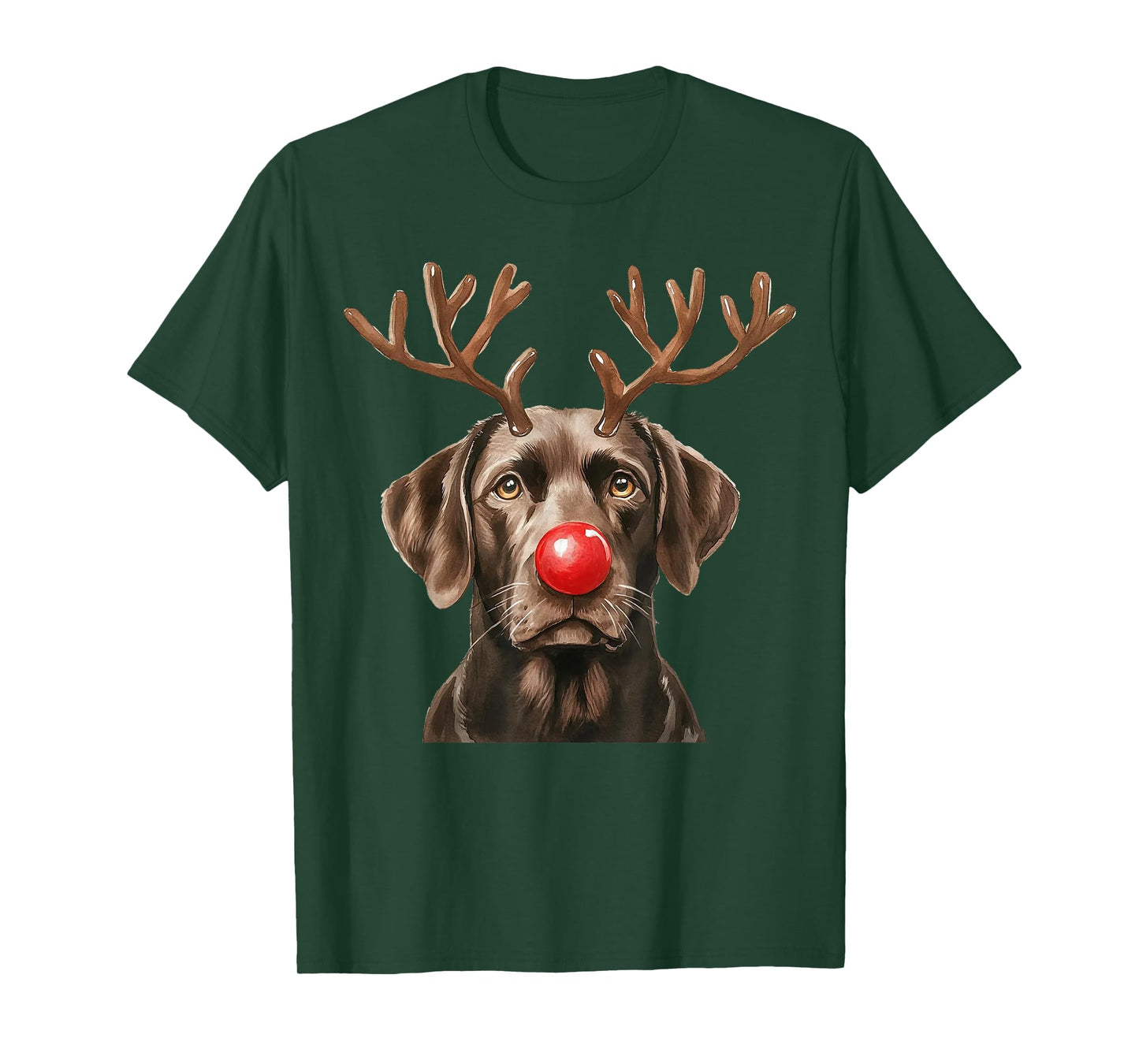 Christmas Brown Labrador Retriever Reindeer Dog Lover T-Shirt