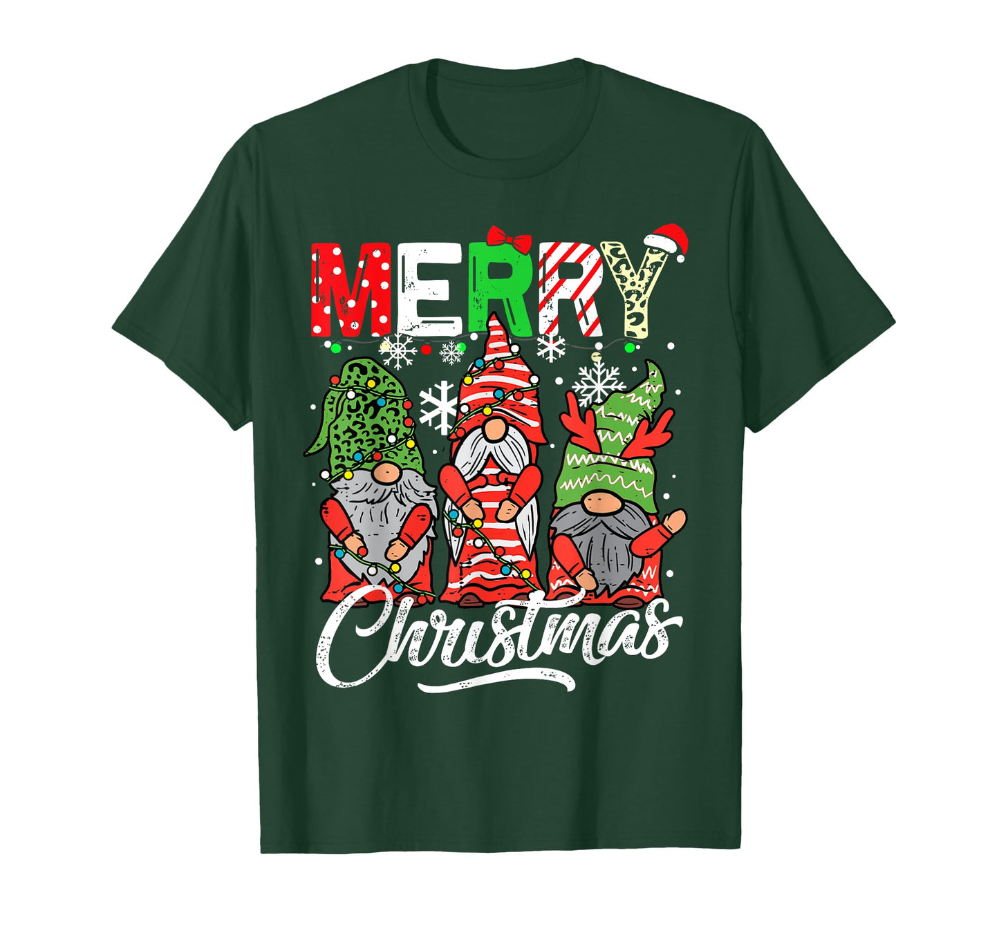 Merry christmas gnomes family pajamas matching for men women T-Shirt