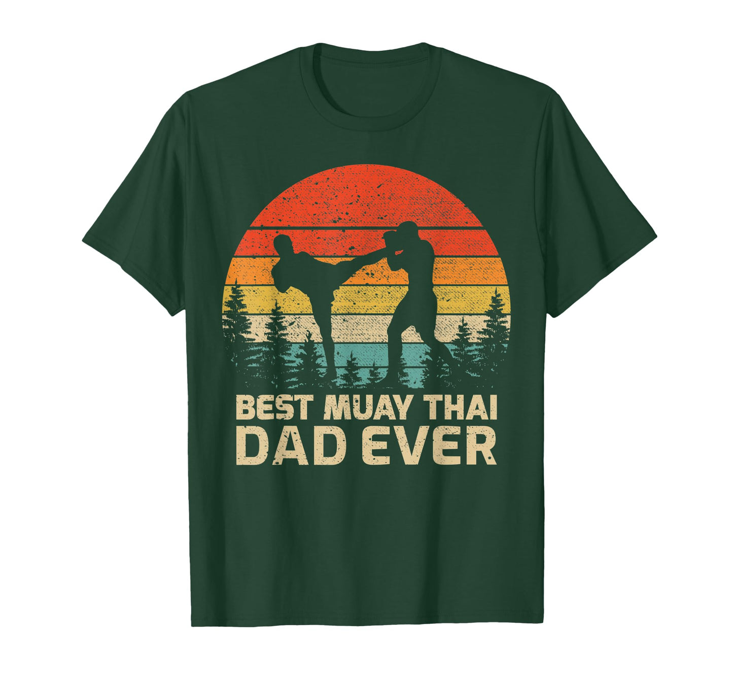 Mens Retro Vintage Best Muay Thai Dad Ever Father's Day T-Shirt