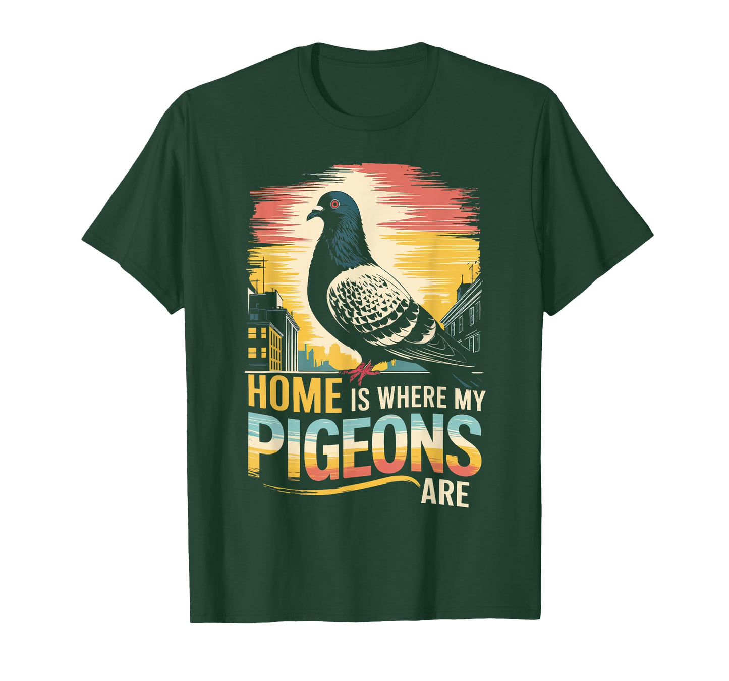 Home Where My Pigeon Birdwatching Pigeon Racer Pigeon Racing T-Shirt