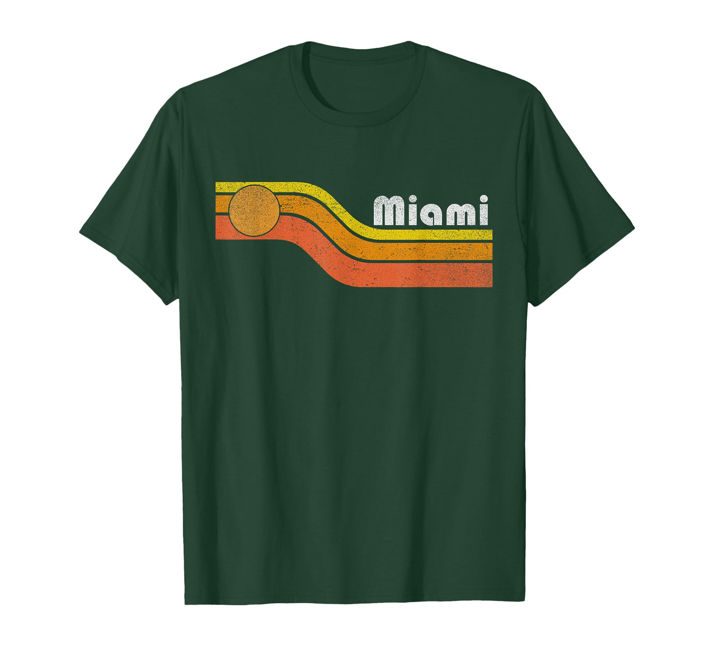 Miami - Vintage Men Women 70s 80s Graphic Cool Retro T-Shirt