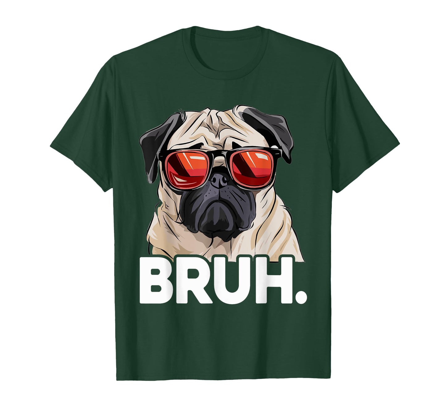 Funny Pug Bruh Silly Puppy Dog Lover Humor Pug Meme T-Shirt
