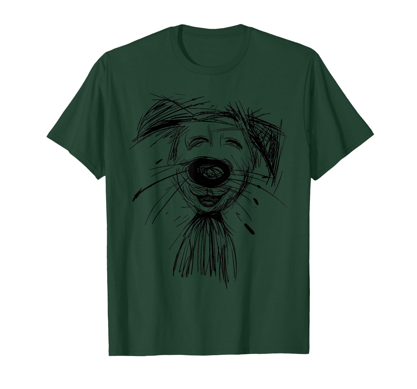 Dog Abstract Art Portrait Drawing Whimsical Dog Lover Gift T-Shirt