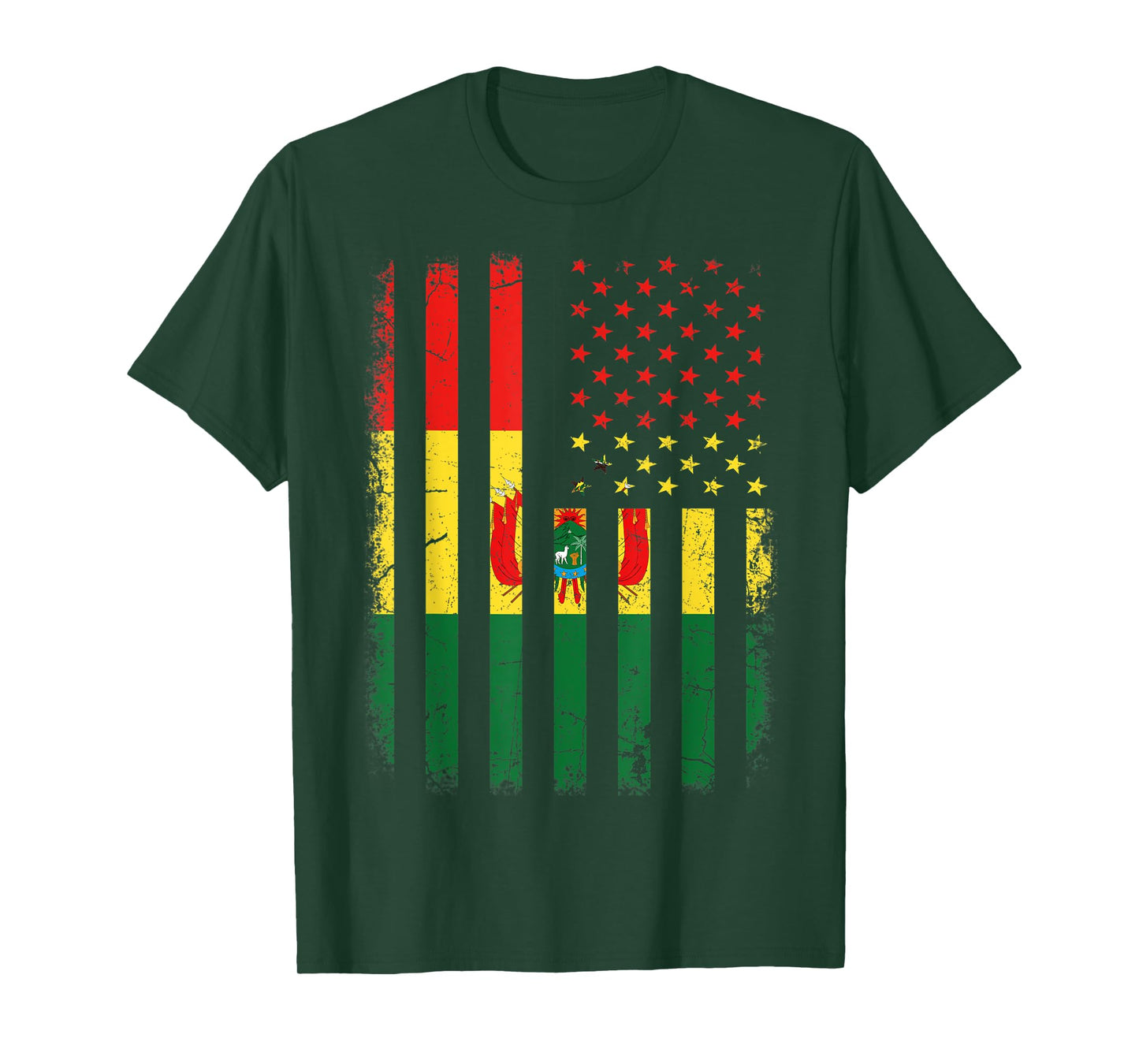 Bolivian American Flag Bolivian Roots Bolivia America T-Shirt