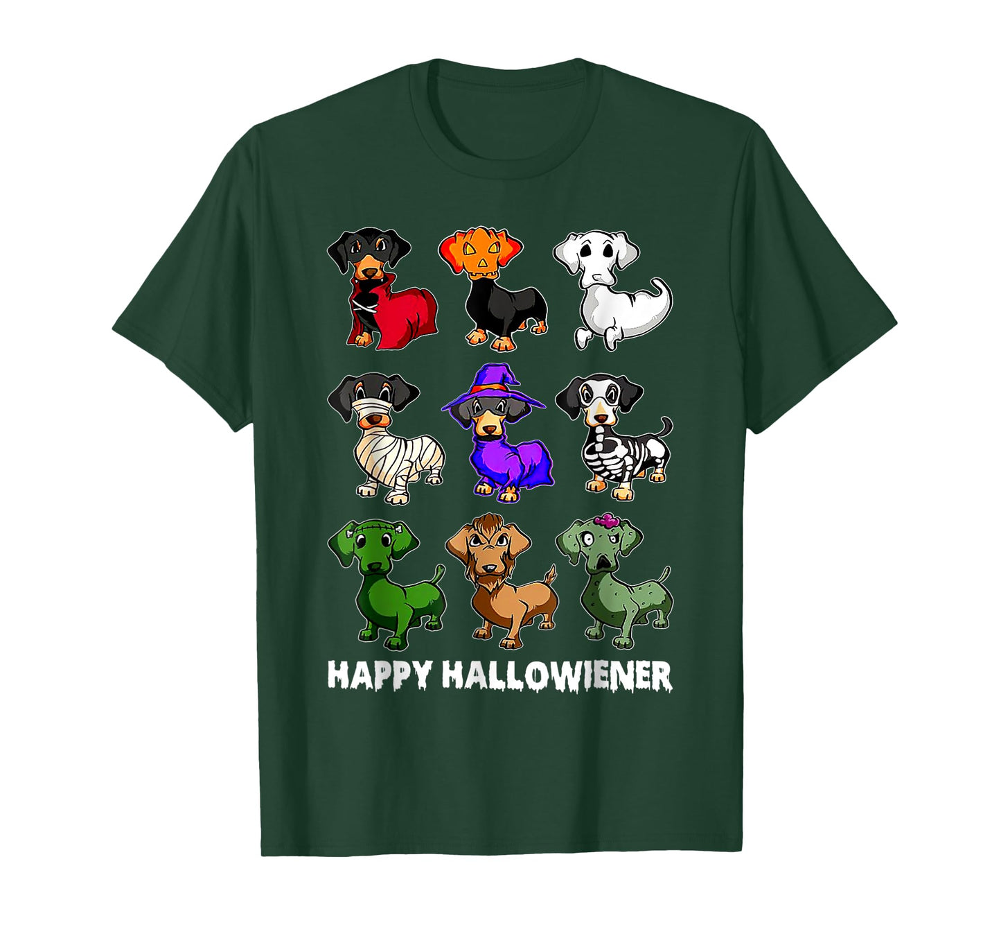 Dachshund Happy Halloweiner Funny Halloween Dogs Lover T-Shirt