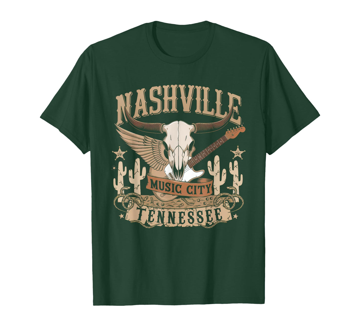 Nashville Music City Tshirt Women Men Tennessee Rock Country T-Shirt