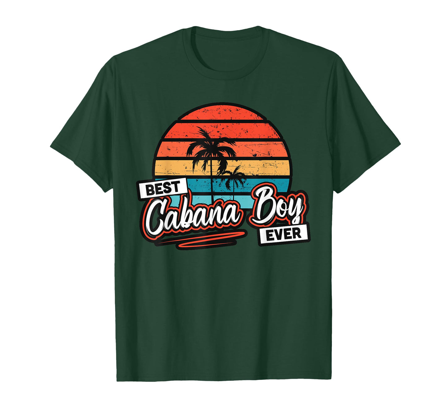 Colorful Sunset Palm Tree Best Cabana Boy Ever T-Shirt
