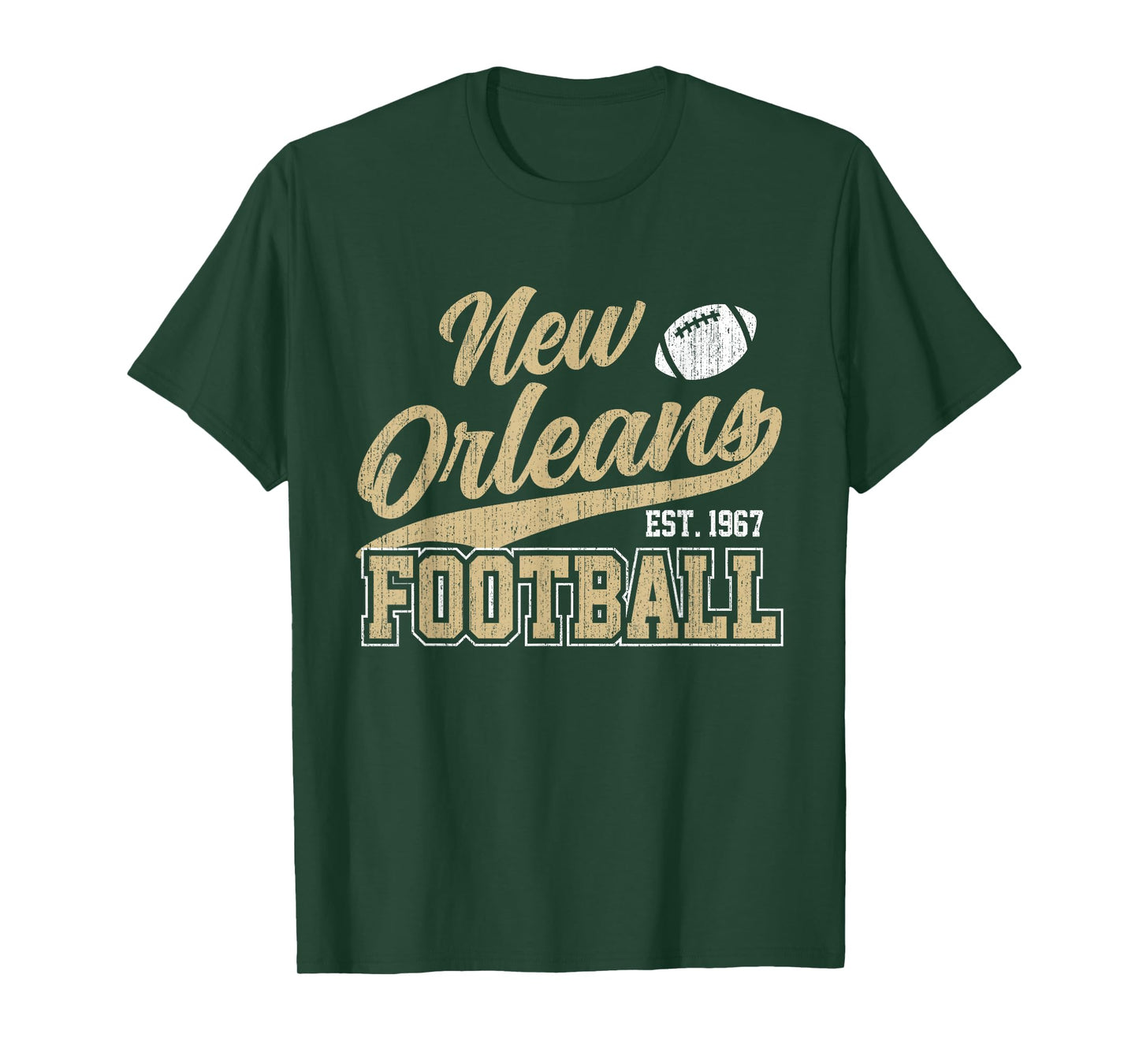 New Orleans Distressed Football Team Fan Sports T-Shirt