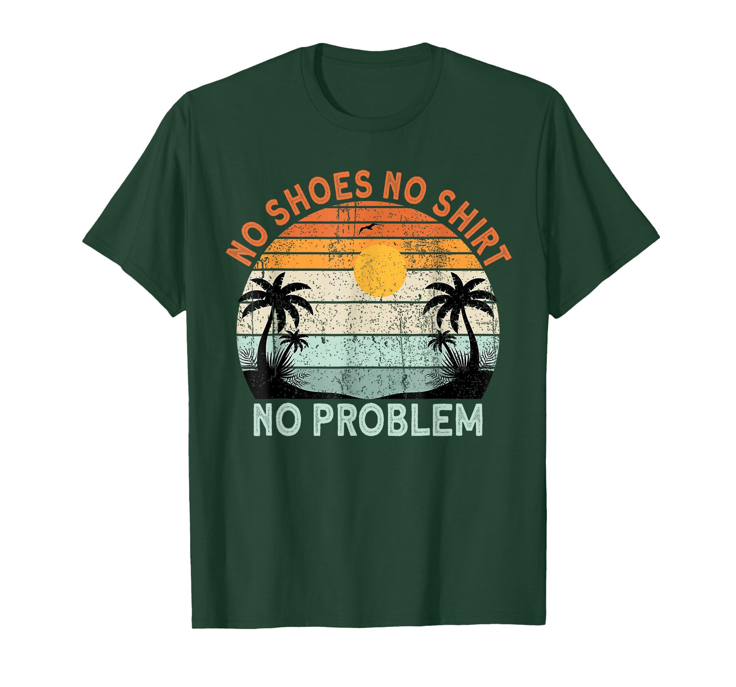 Funny No Shoes Shirt No Problem Coconut Tree Country Music T-Shirt