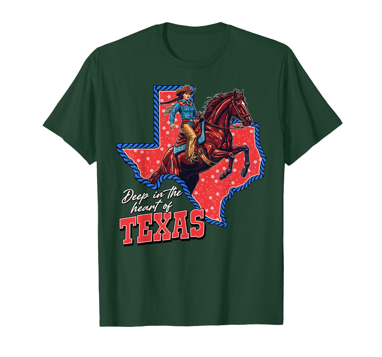 Deep in the Heart of Texas Cowgirl State Pride Cowboy T-Shirt